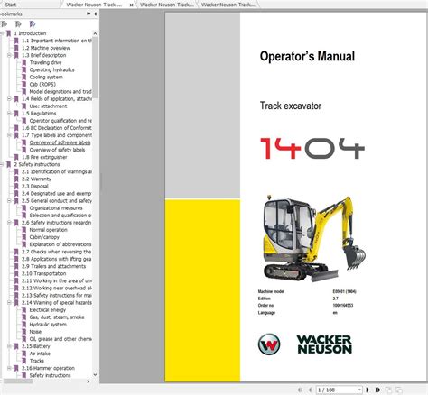 wacker neuson 1404 manual